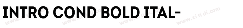 Intro Cond Bold Ital字体转换